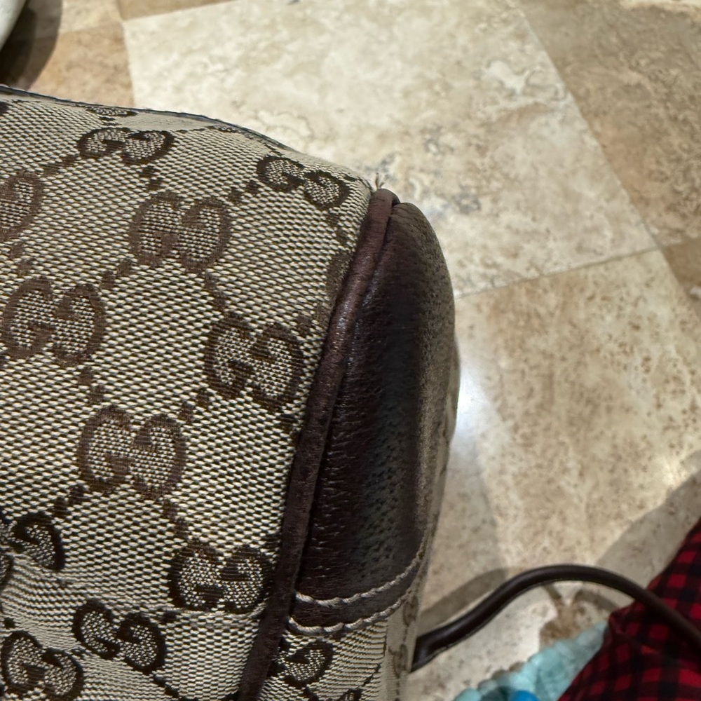 Gucci Beige and Brown Monogram Messenger Bag - Picture 3 of 7